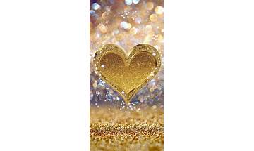 Pink Gold Fancy Theme: Glitter heart wallpaper HD for Android - Download the APK from Habererciyes
